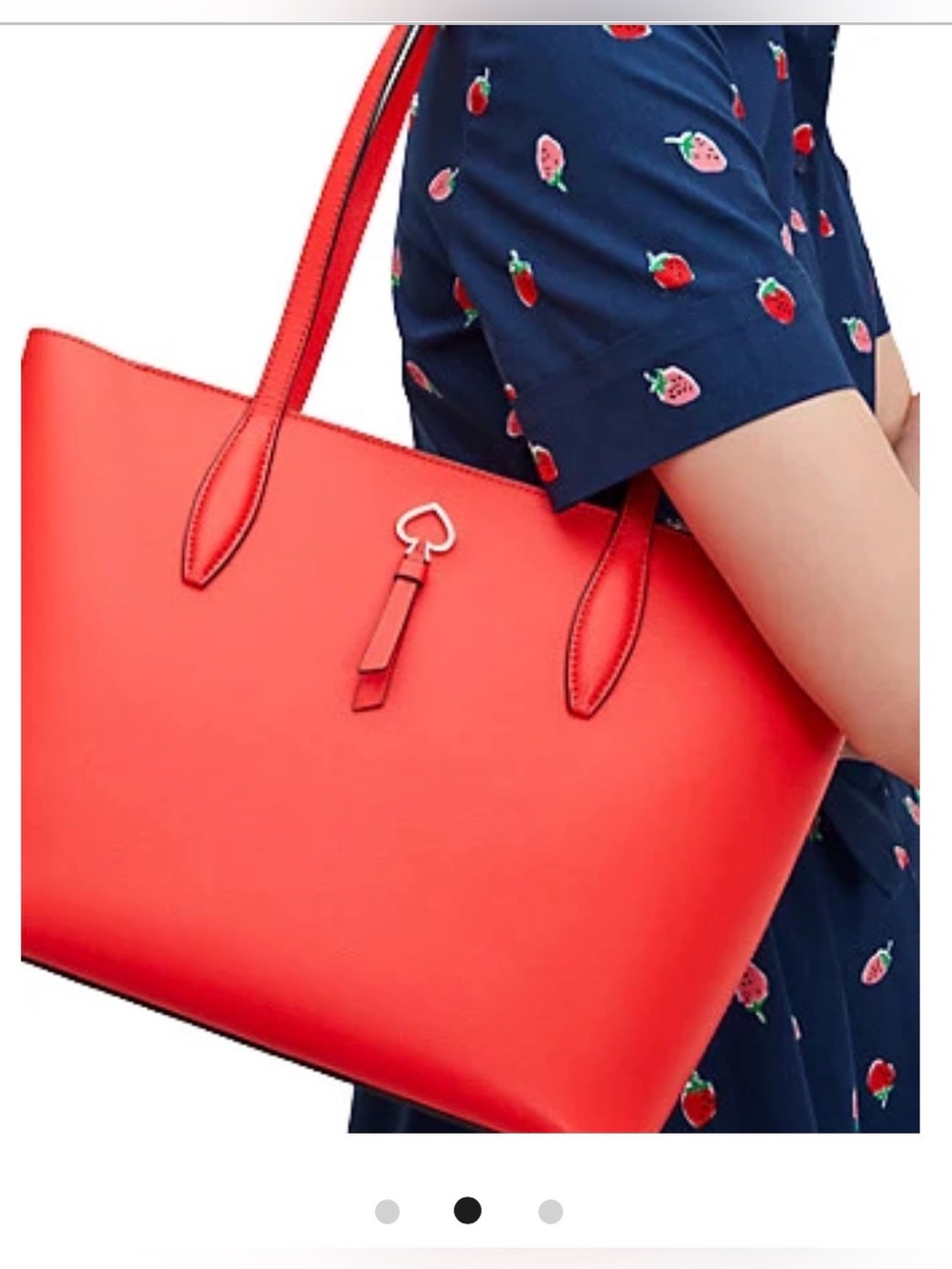 kate spade Coral Red Leather Tote